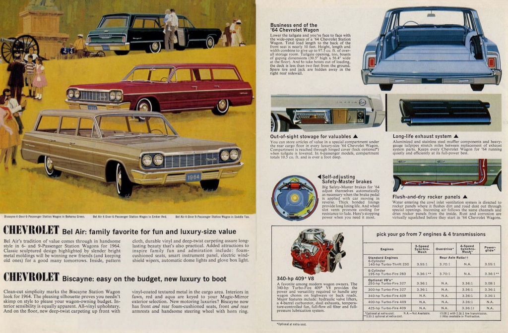 1964 Chevrolet Wagons Brochure Page 4